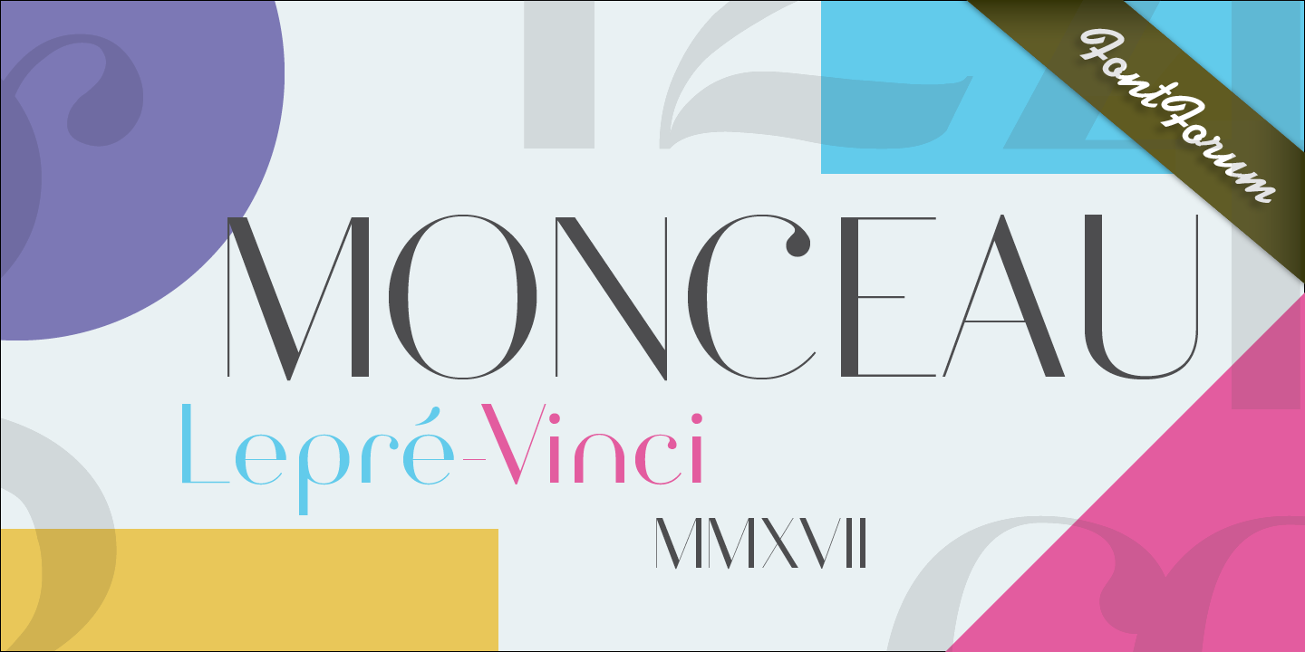 Пример шрифта Monceau #1